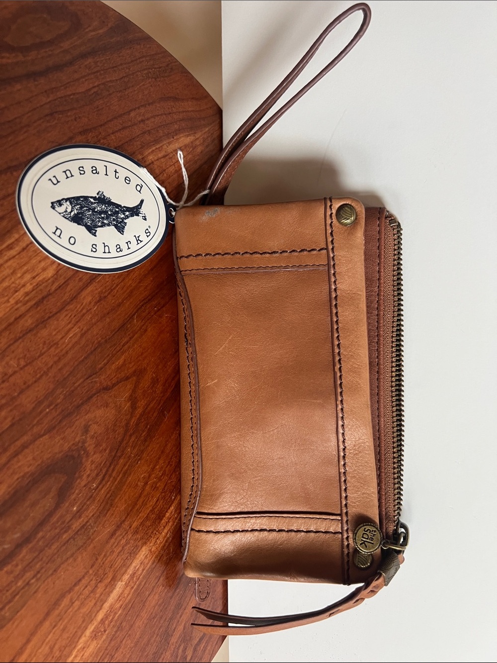 The sak Leather Wristlet Wallet with plenty of slots and zippered compartmants